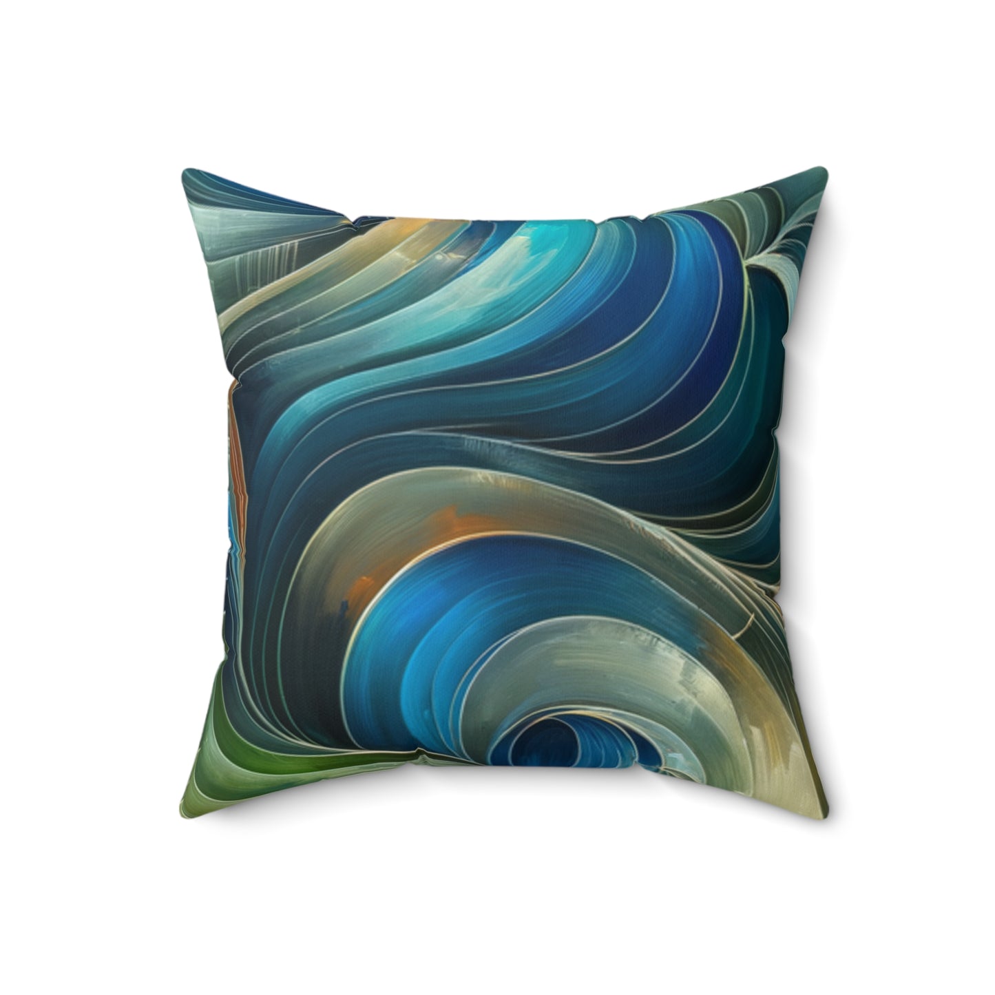 Vibrant Abstract Waves - Spun Polyester Square Pillow