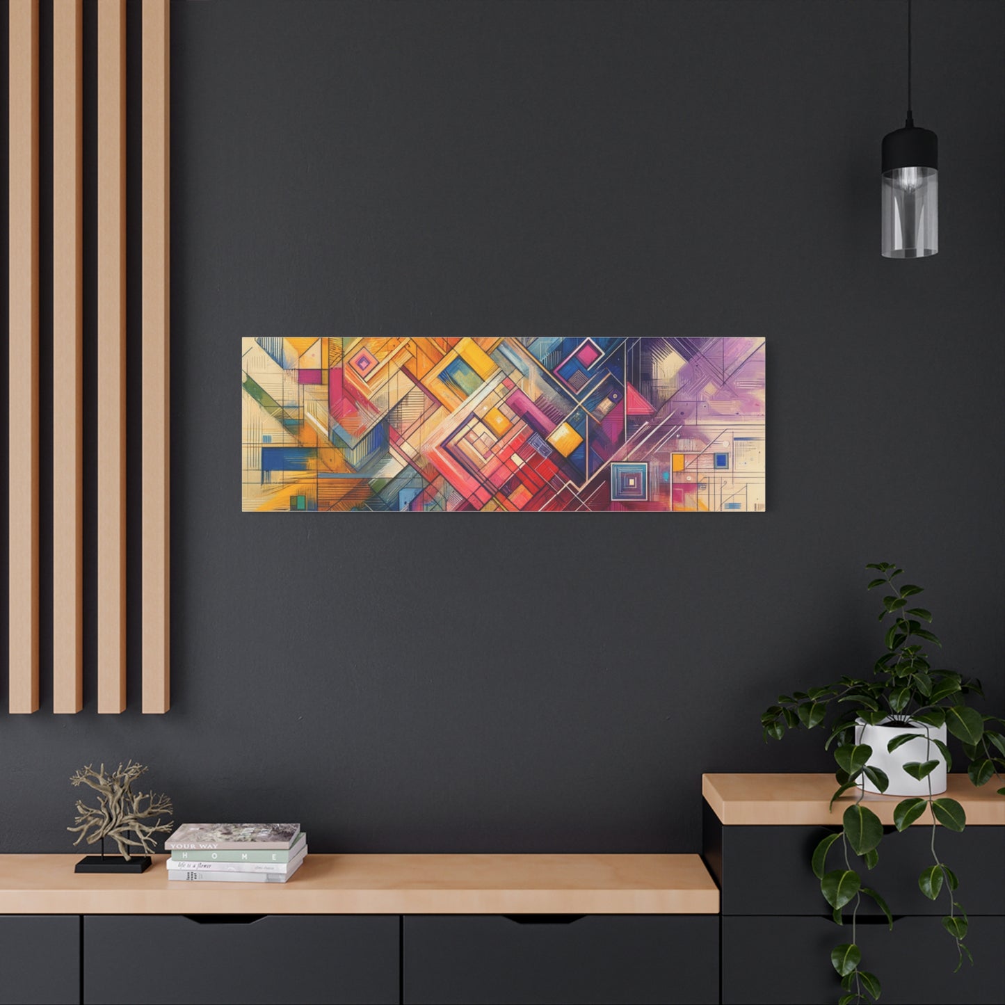 Abstract Geometric Fusion - Matte Canvas, Stretched, 1.25"