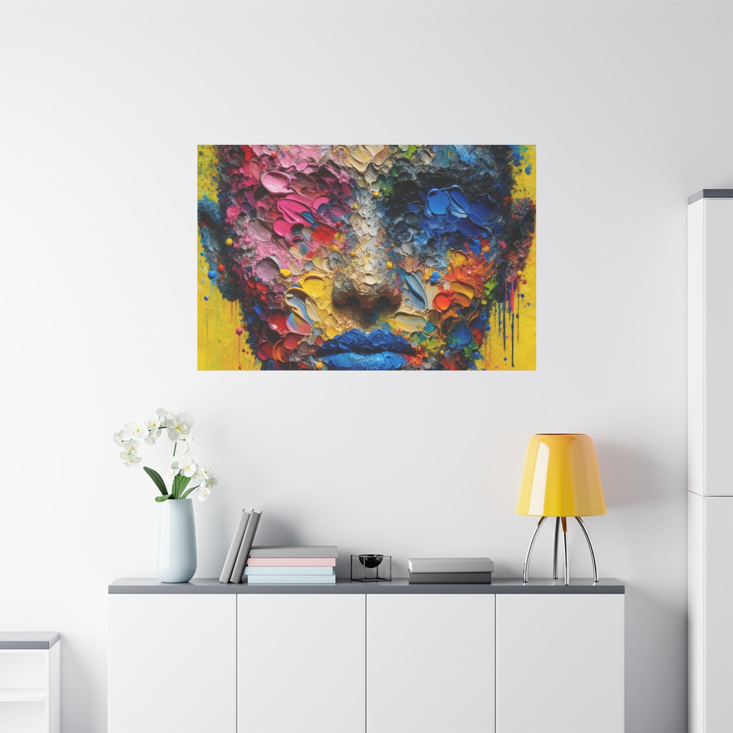 Vibrant Abstract Portrait - Matte Canvas, Stretched, 1.25"