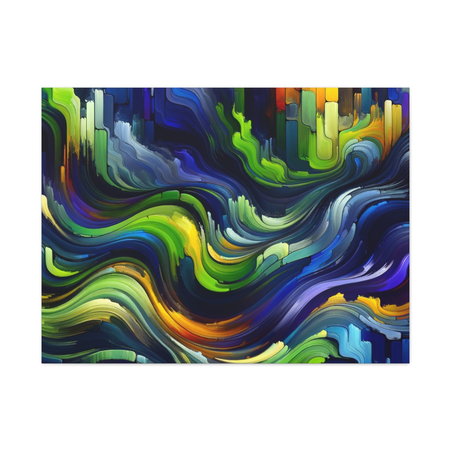 Vibrant Abstract Waves - Matte Canvas, Stretched, 1.25"