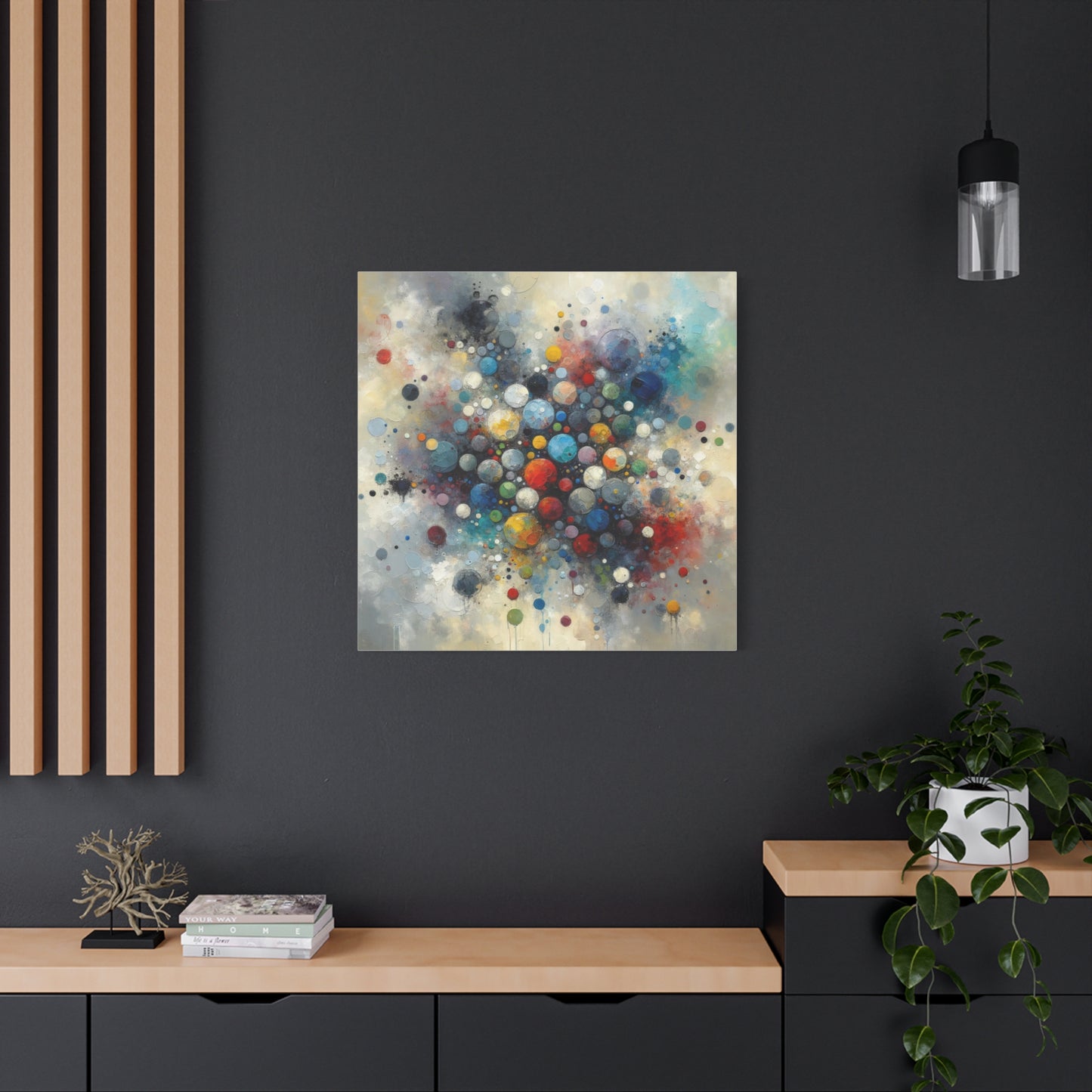 Vibrant Abstract Circles - Matte Canvas, Stretched, 1.25"