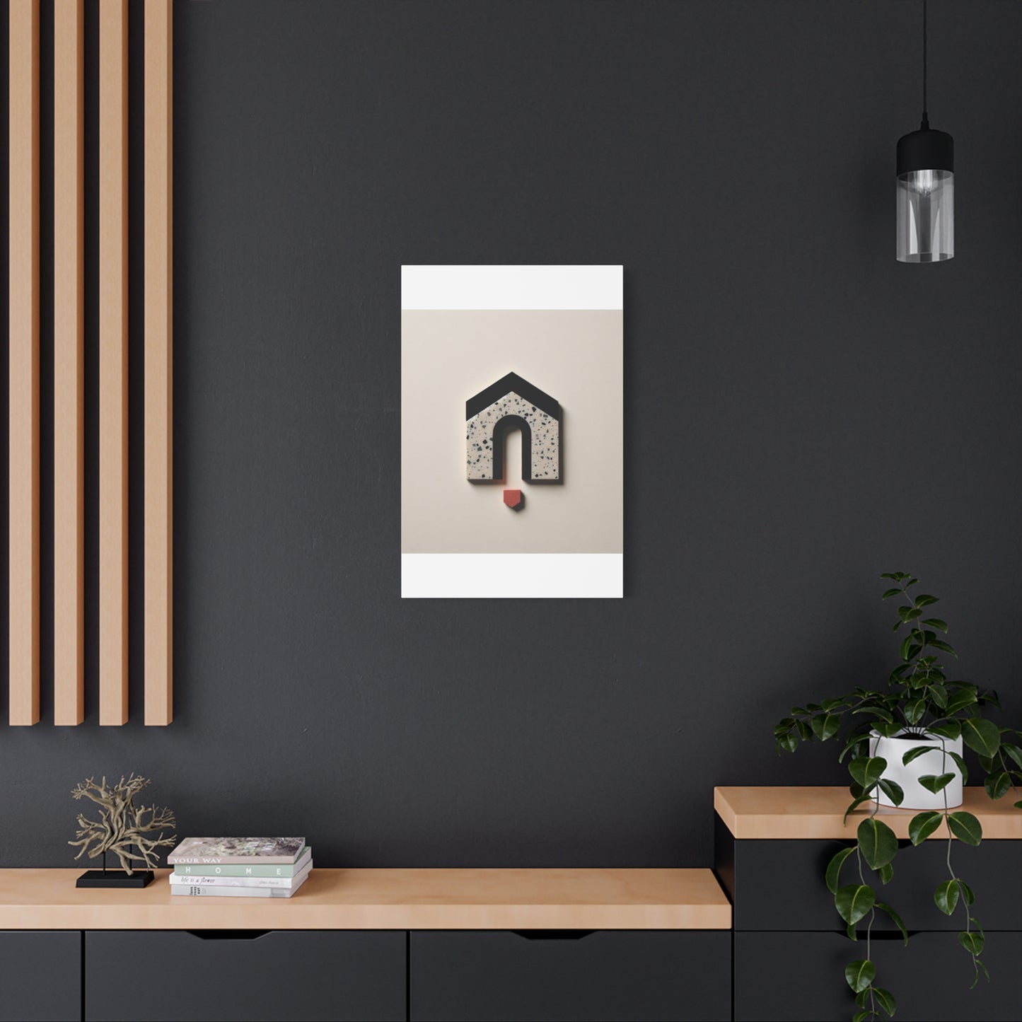 Geometric House Design - Matte Canvas, Stretched, 1.25"