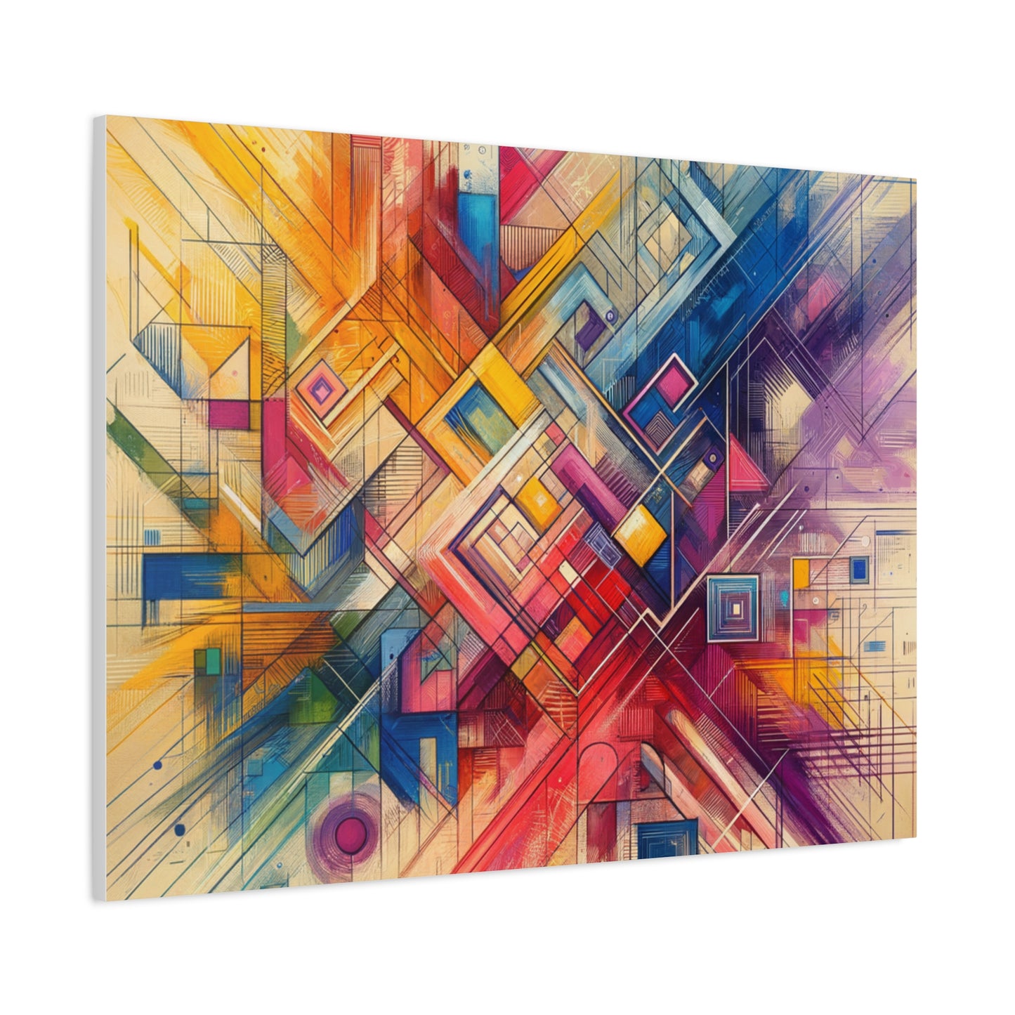 Abstract Geometric Fusion - Matte Canvas, Stretched, 1.25"