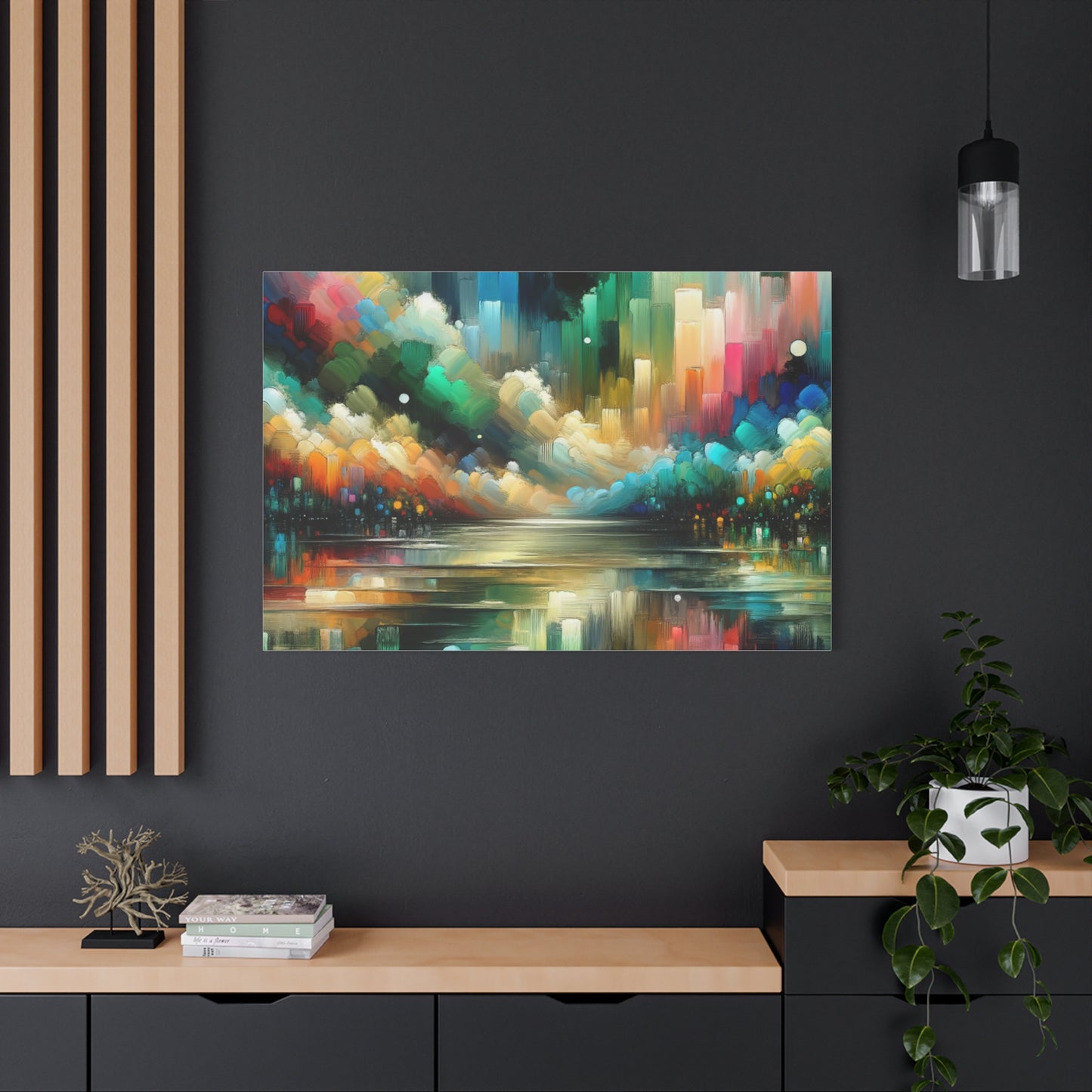 Colorful Abstract Skyline - Matte Canvas, Stretched, 1.25"