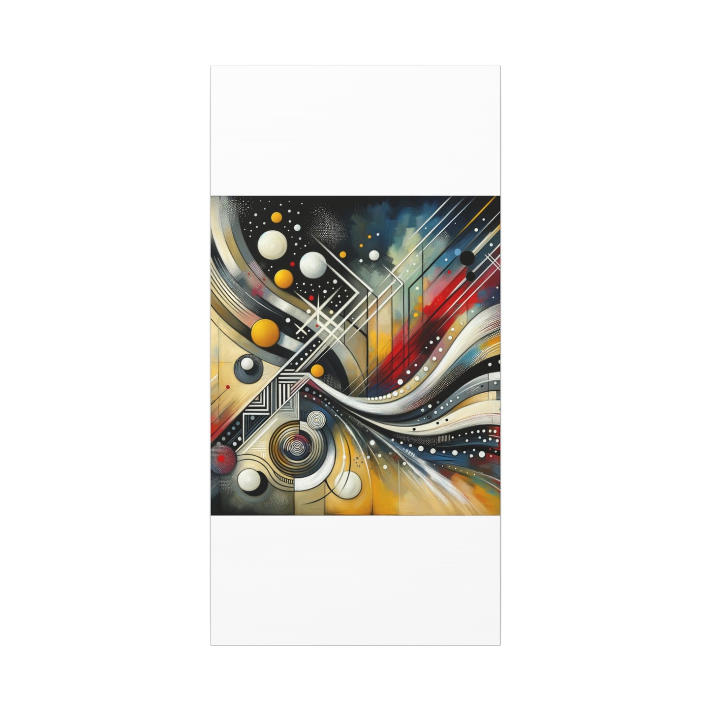 Stretched Matte Canvas, 1.25" - Vibrant Abstract Geometric Design