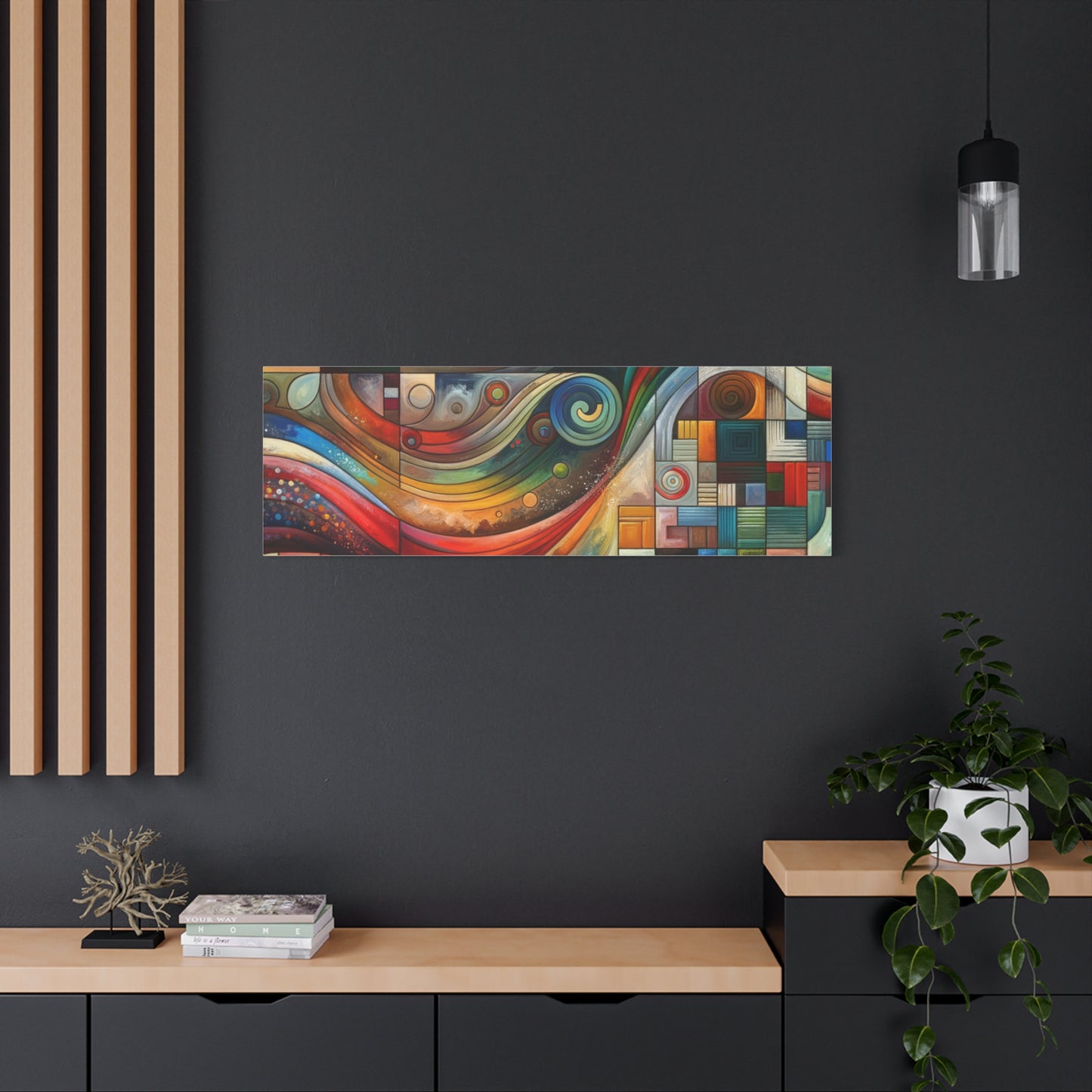 Abstract Geometric Wave - Matte Canvas, Stretched, 1.25"