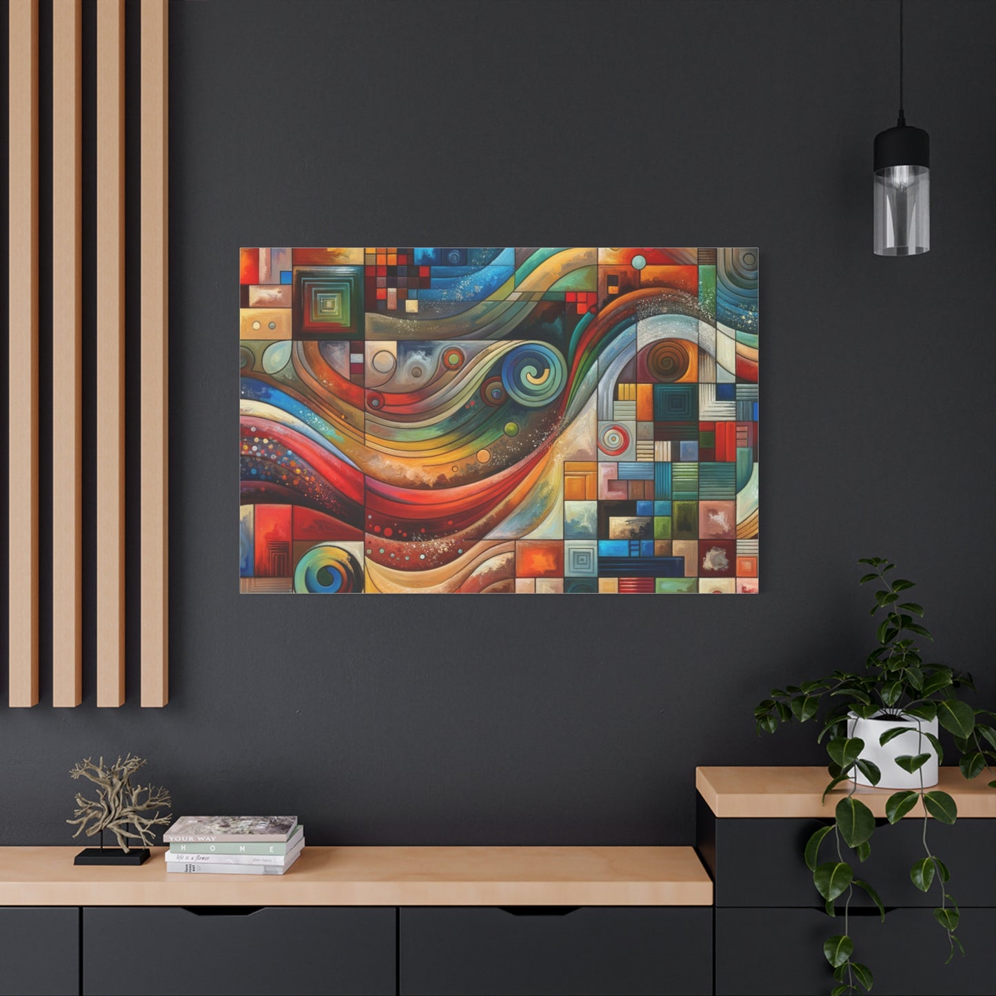 Abstract Geometric Wave - Matte Canvas, Stretched, 1.25"