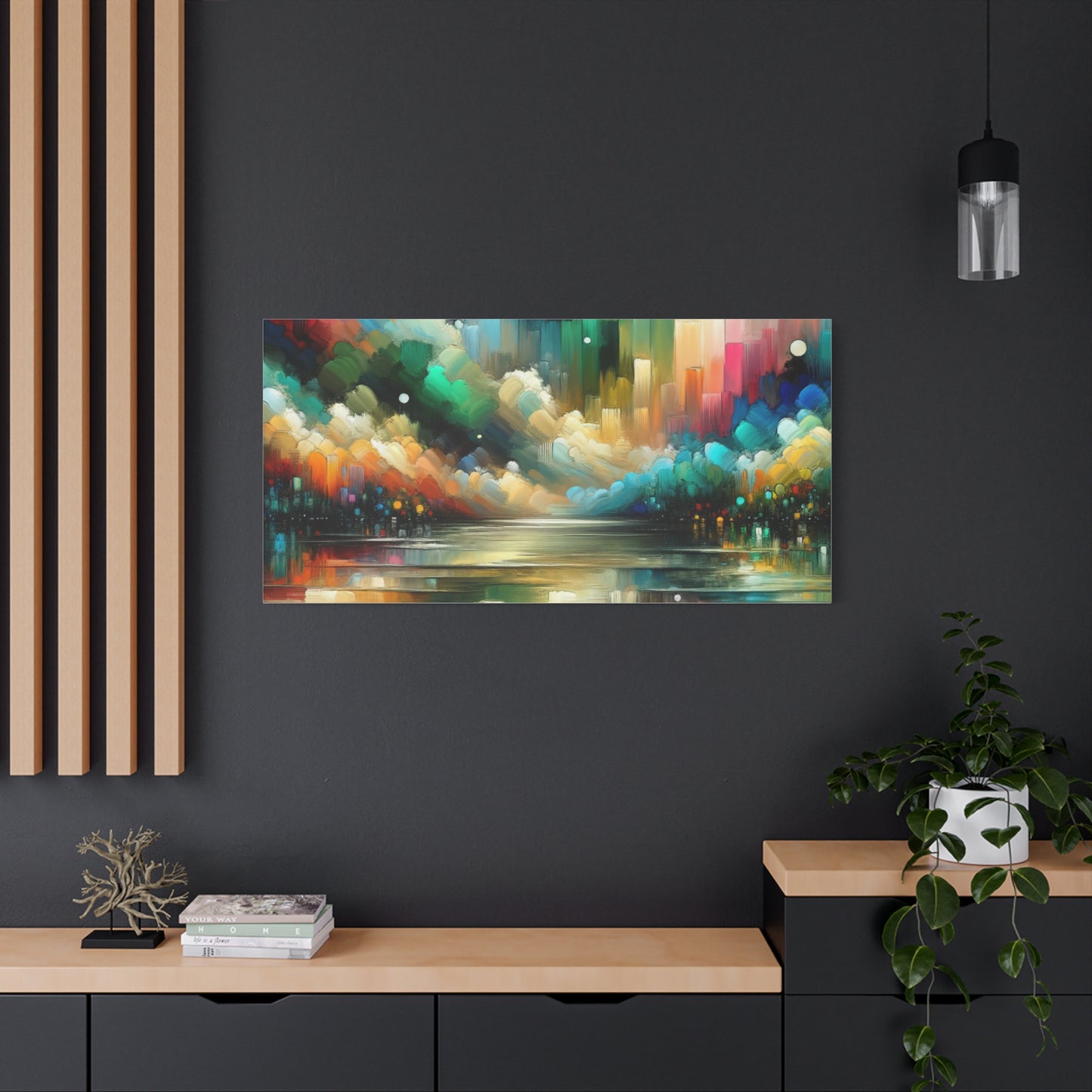 Colorful Abstract Skyline - Matte Canvas, Stretched, 1.25"