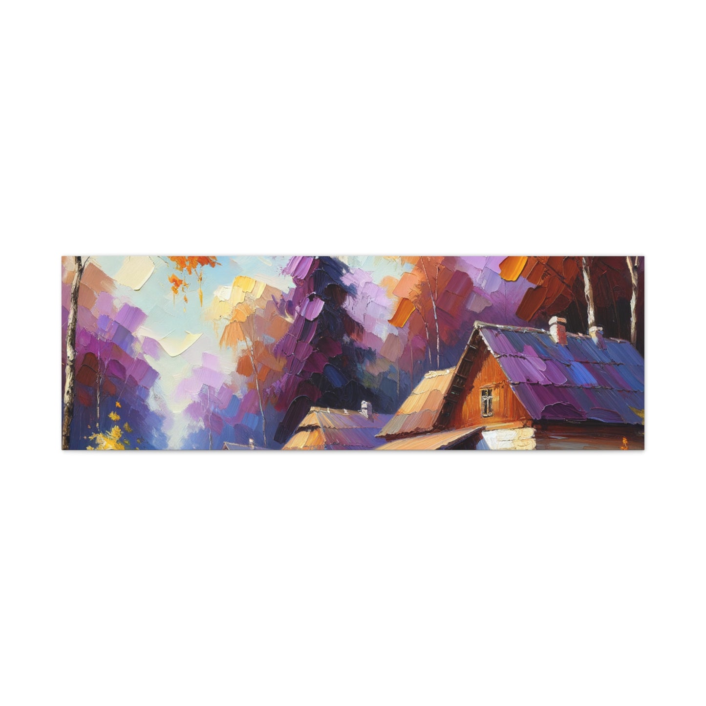 Autumn Cottage Scene - Matte Canvas, Stretched, 1.25"