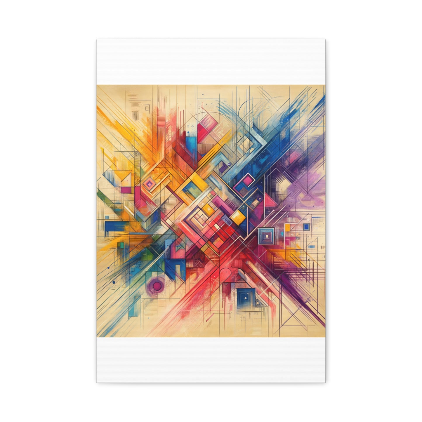 Abstract Geometric Fusion - Matte Canvas, Stretched, 1.25"