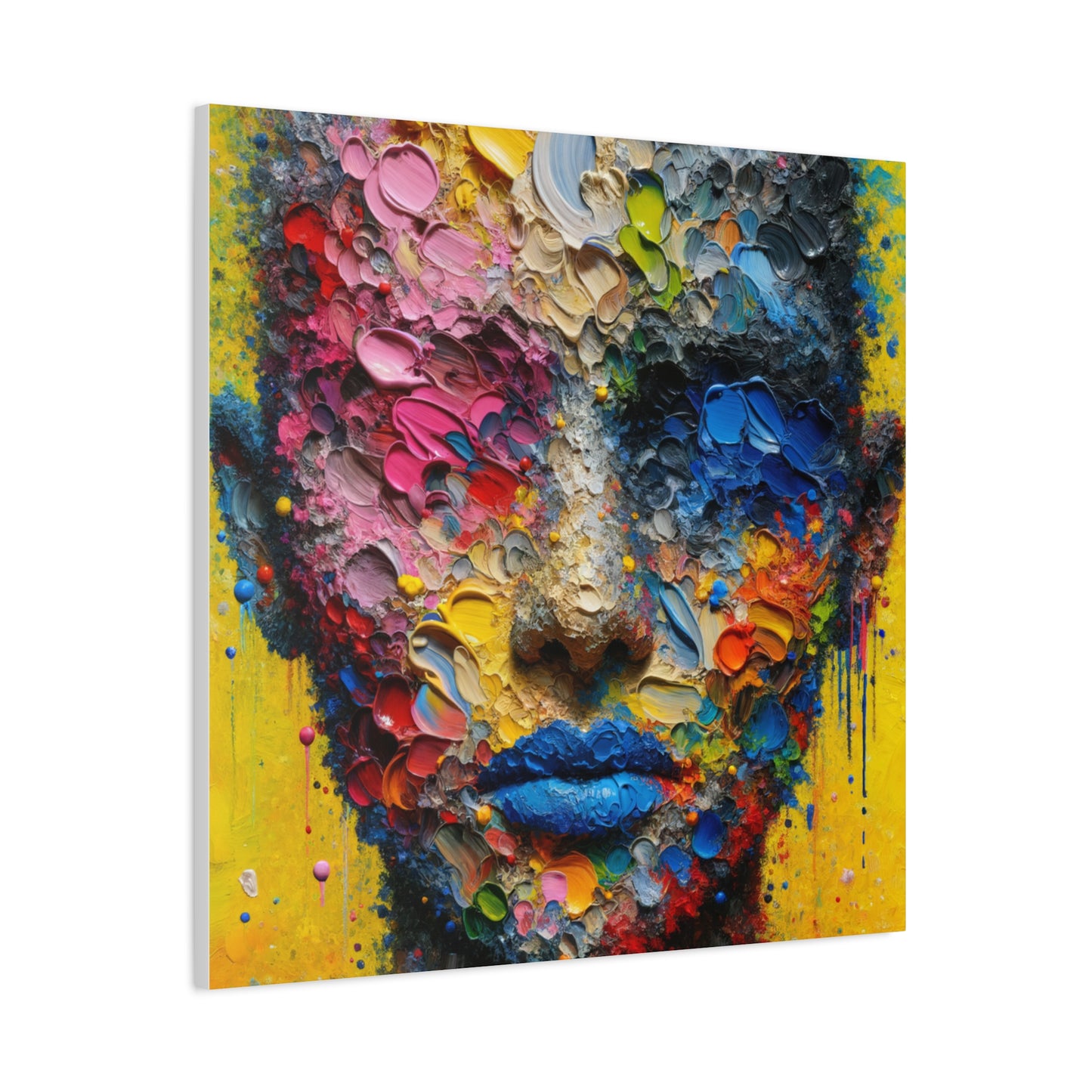 Vibrant Abstract Portrait - Matte Canvas, Stretched, 1.25"