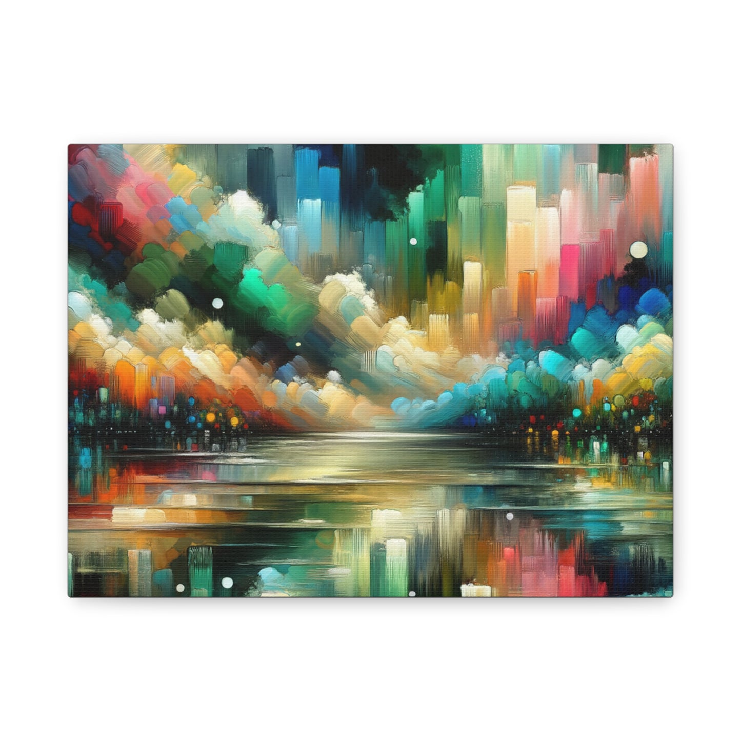 Colorful Abstract Skyline - Matte Canvas, Stretched, 1.25"