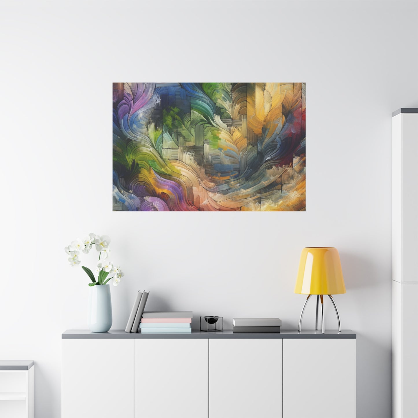 Colorful Abstract Swirls - Matte Canvas, Stretched, 1.25"