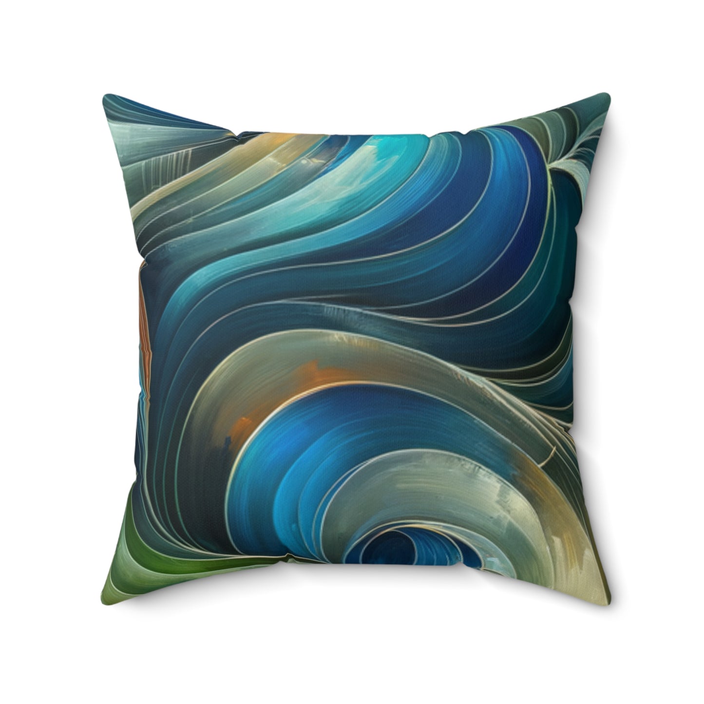 Vibrant Abstract Waves - Spun Polyester Square Pillow