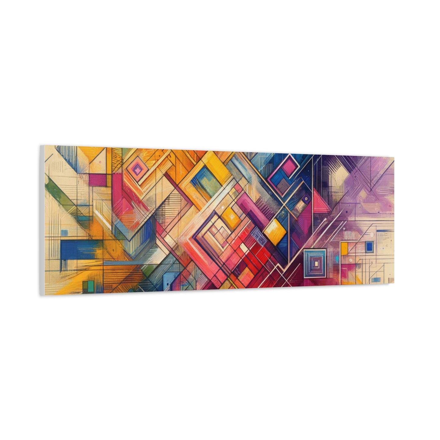 Abstract Geometric Fusion - Matte Canvas, Stretched, 1.25"