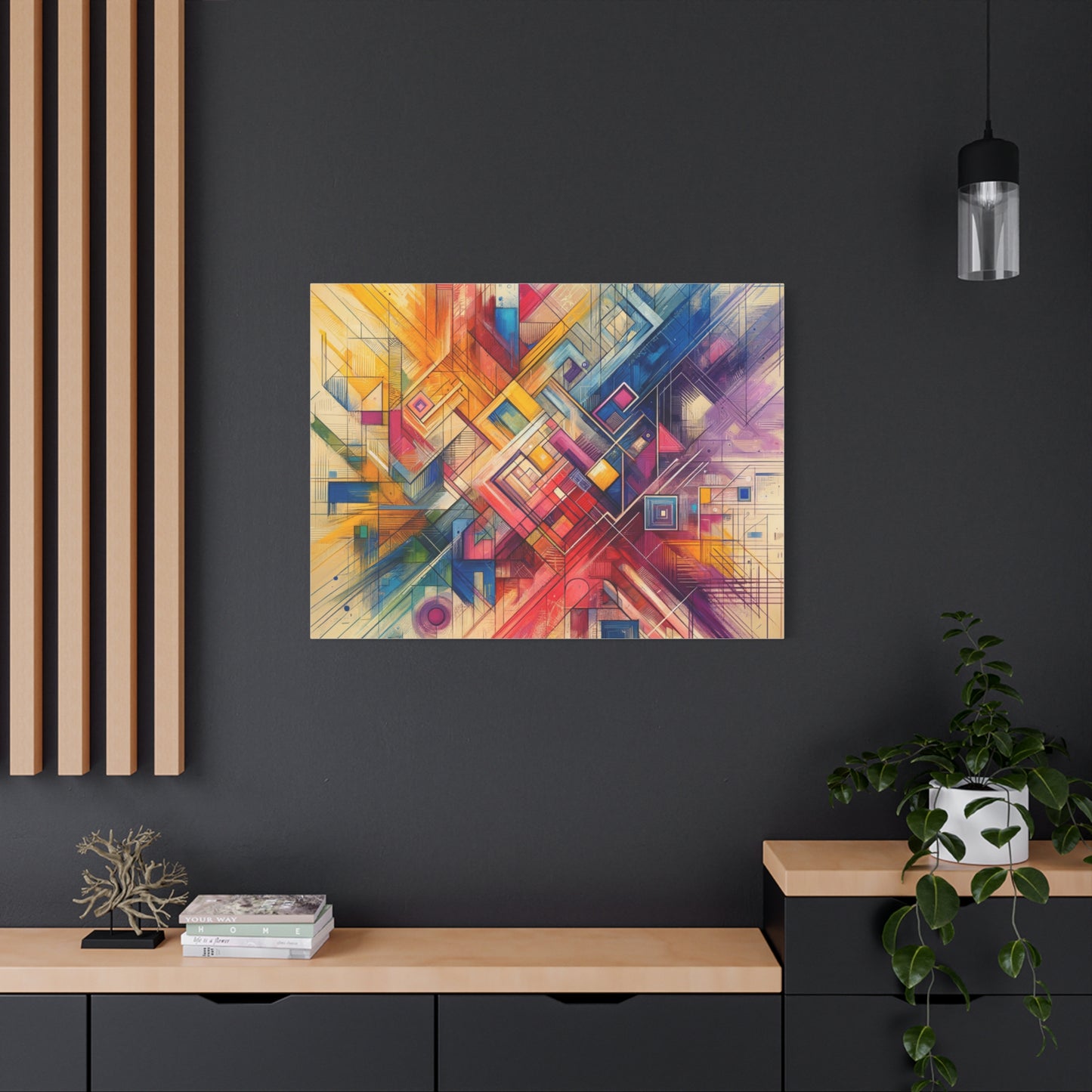 Abstract Geometric Fusion - Matte Canvas, Stretched, 1.25"