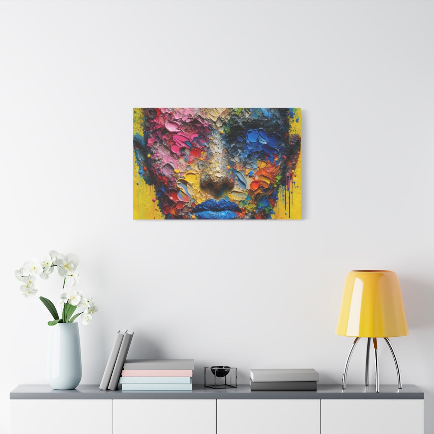 Vibrant Abstract Portrait - Matte Canvas, Stretched, 1.25"