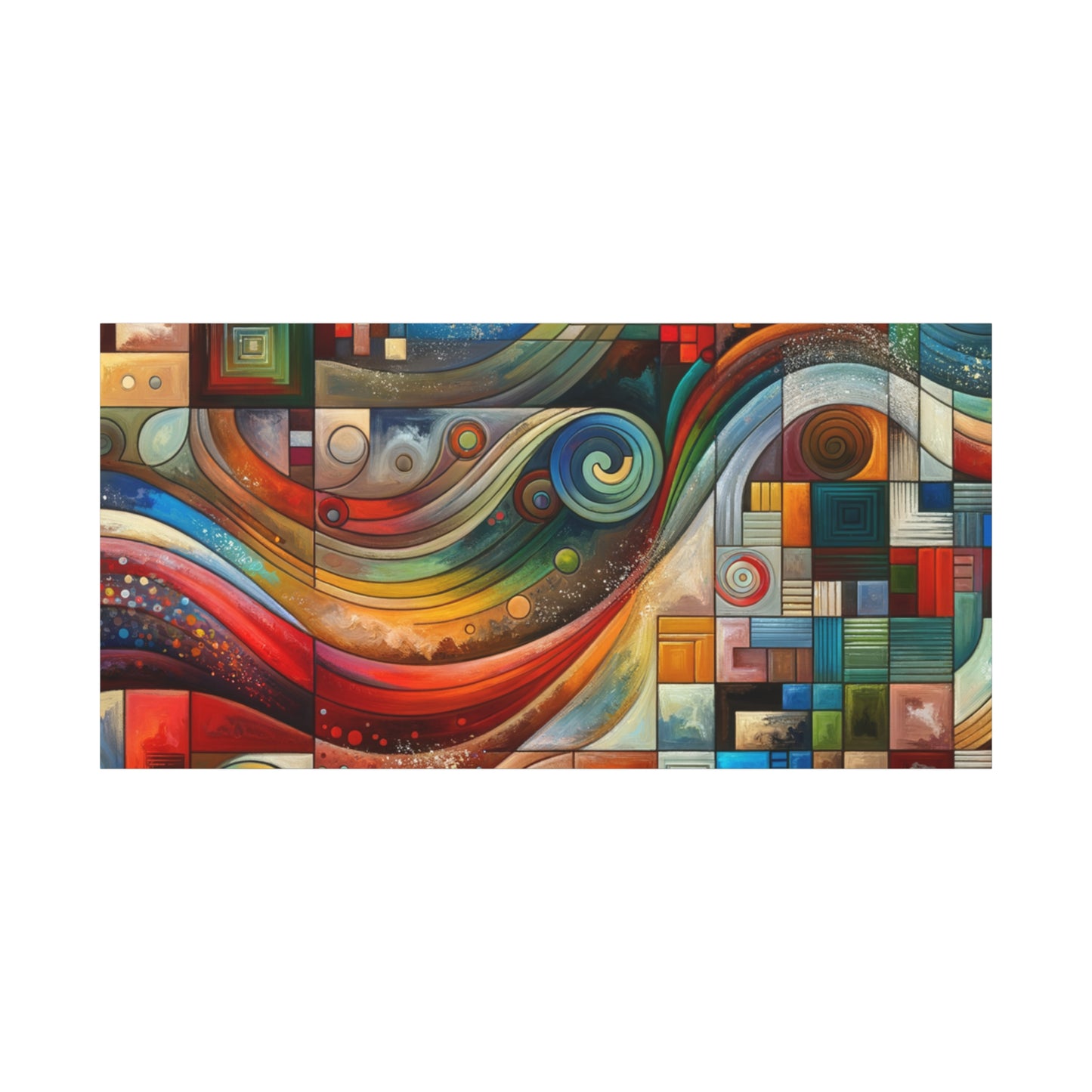 Abstract Geometric Wave - Matte Canvas, Stretched, 1.25"