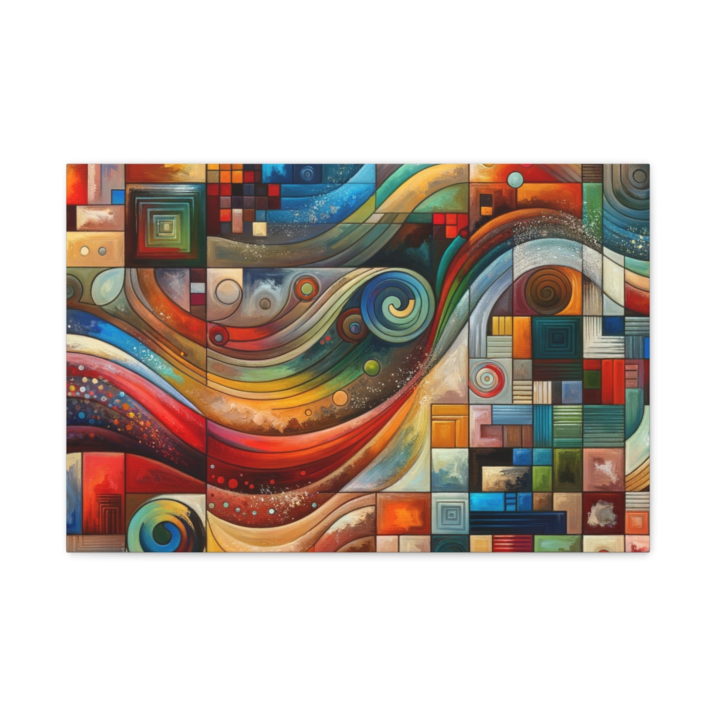 Abstract Geometric Wave - Matte Canvas, Stretched, 1.25"