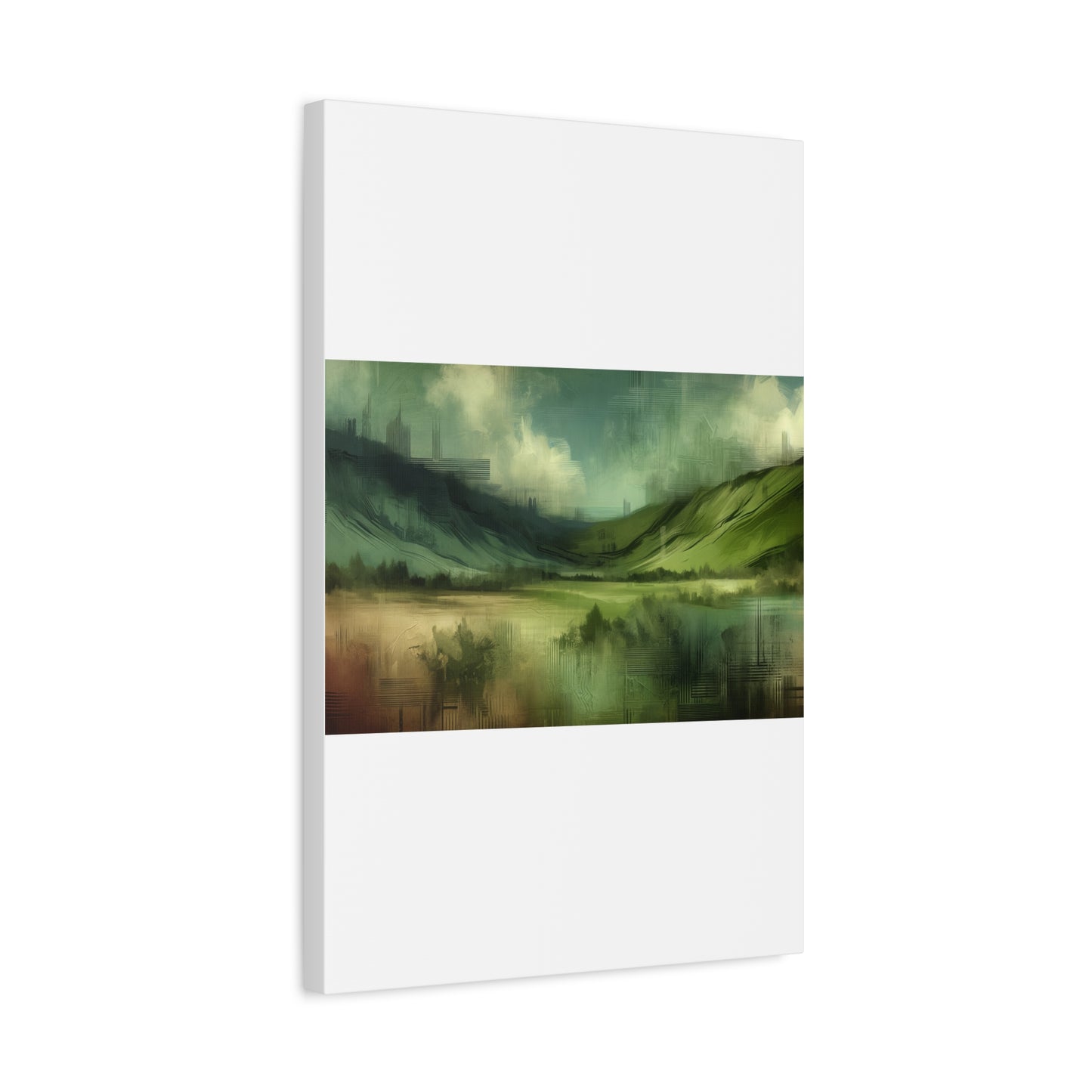 Abstract Green Landscape - Matte Canvas, Stretched, 1.25"