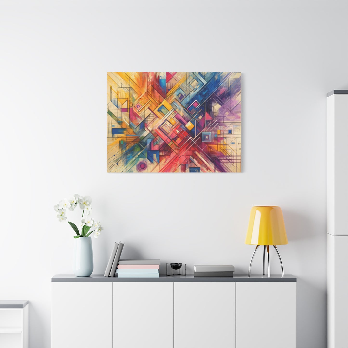 Abstract Geometric Fusion - Matte Canvas, Stretched, 1.25"