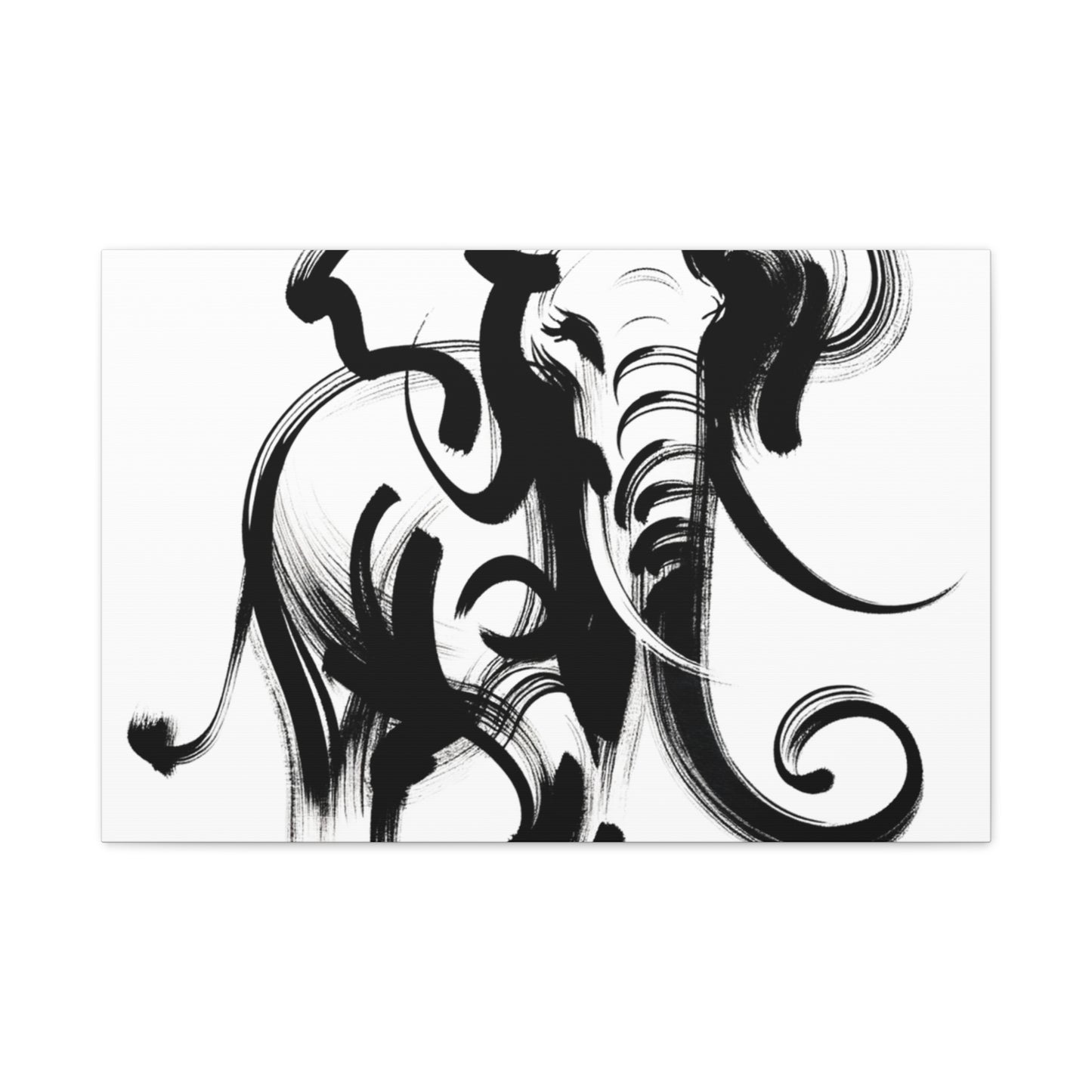 Elephant Ink Art - Matte Canvas, Stretched, 1.25"