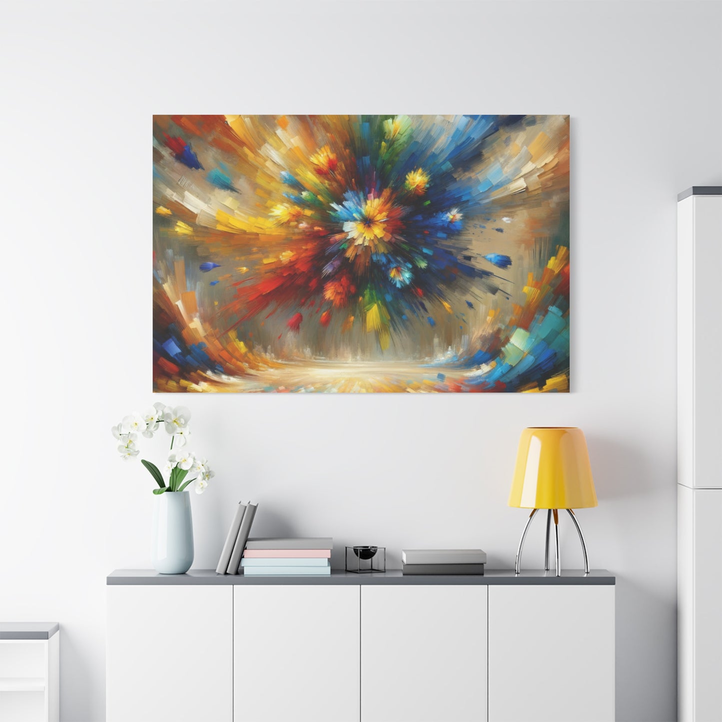 Abstract Burst of Colors - Matte Canvas, Stretched, 1.25"