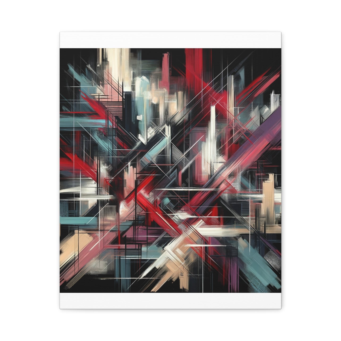 Abstract Geometric Matte Canvas, Stretched, 1.25"