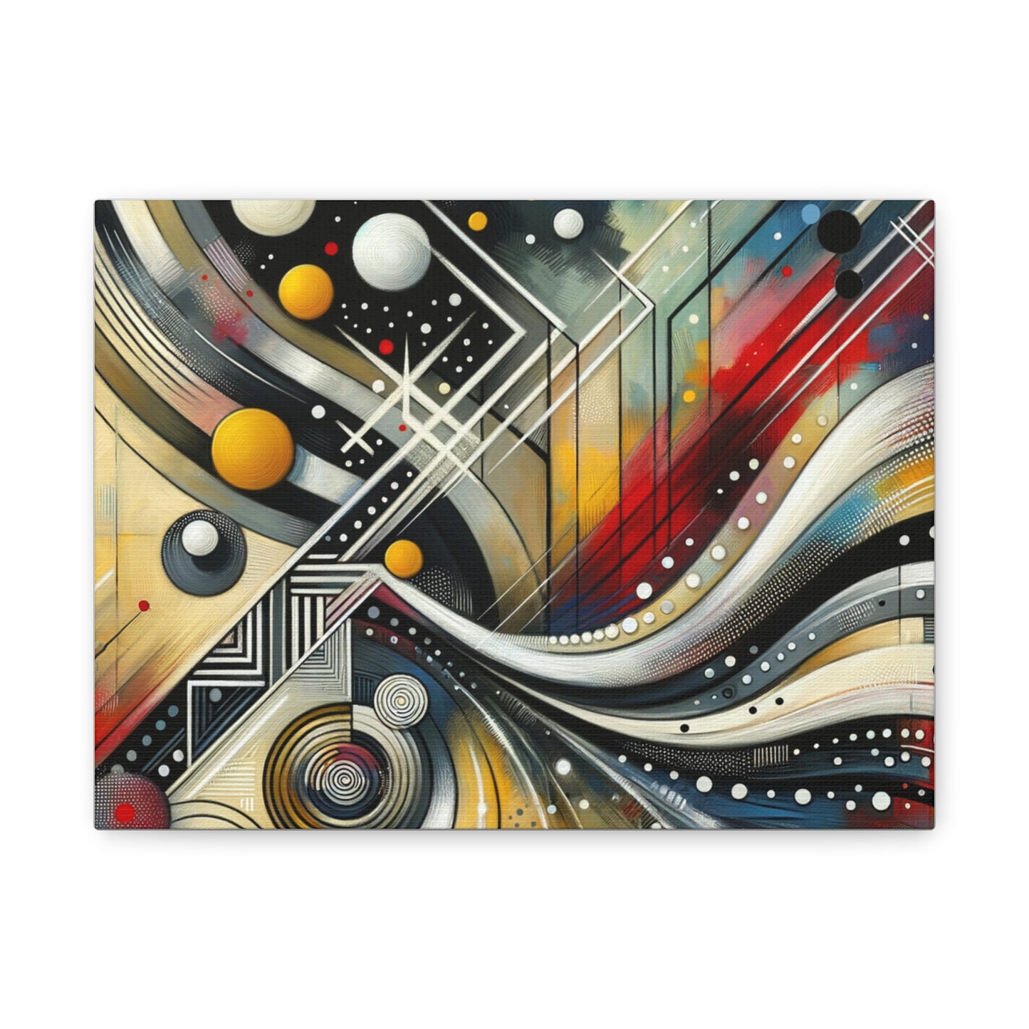 Stretched Matte Canvas, 1.25" - Vibrant Abstract Geometric Design