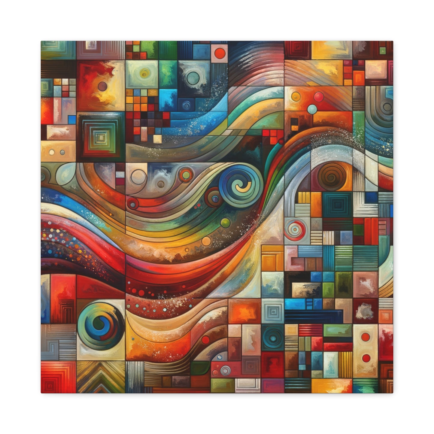 Abstract Geometric Wave - Matte Canvas, Stretched, 1.25"