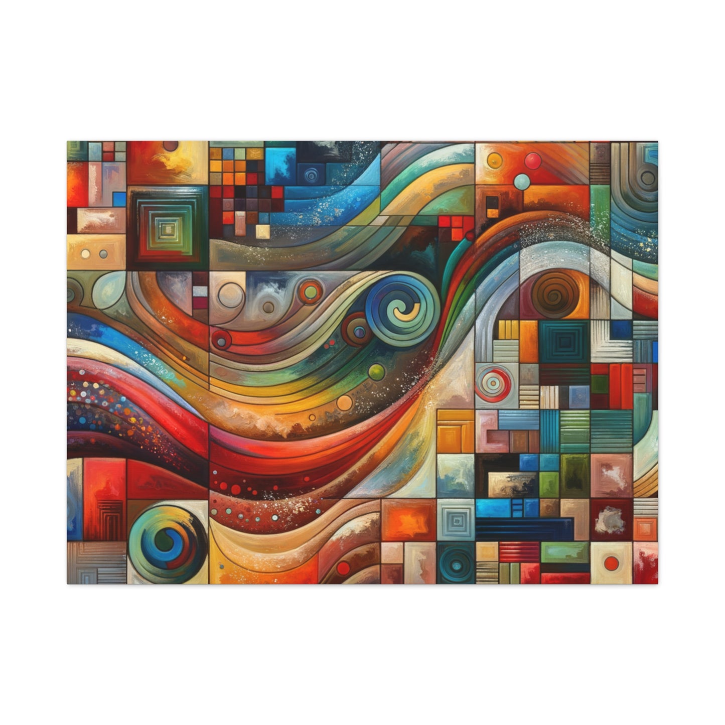 Abstract Geometric Wave - Matte Canvas, Stretched, 1.25"