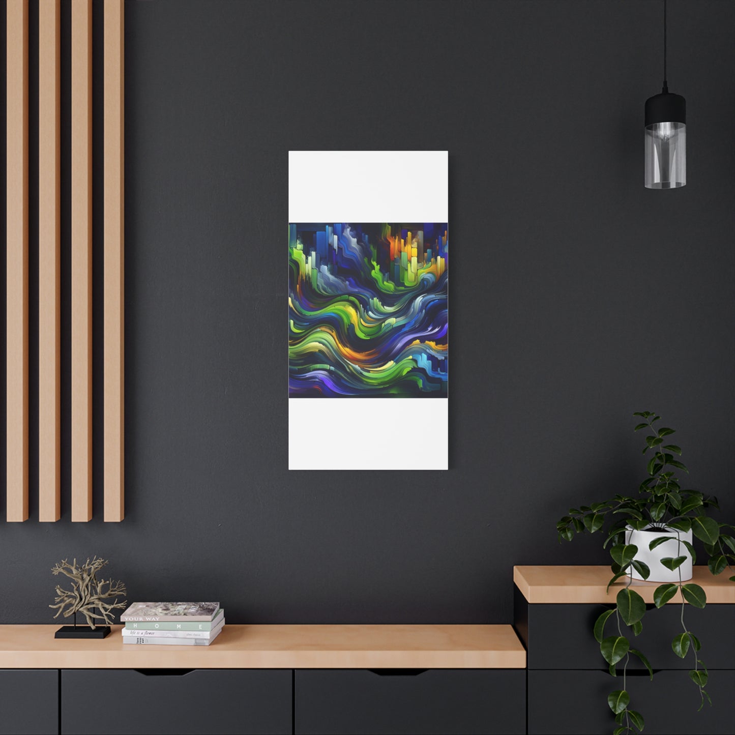 Vibrant Abstract Waves - Matte Canvas, Stretched, 1.25"