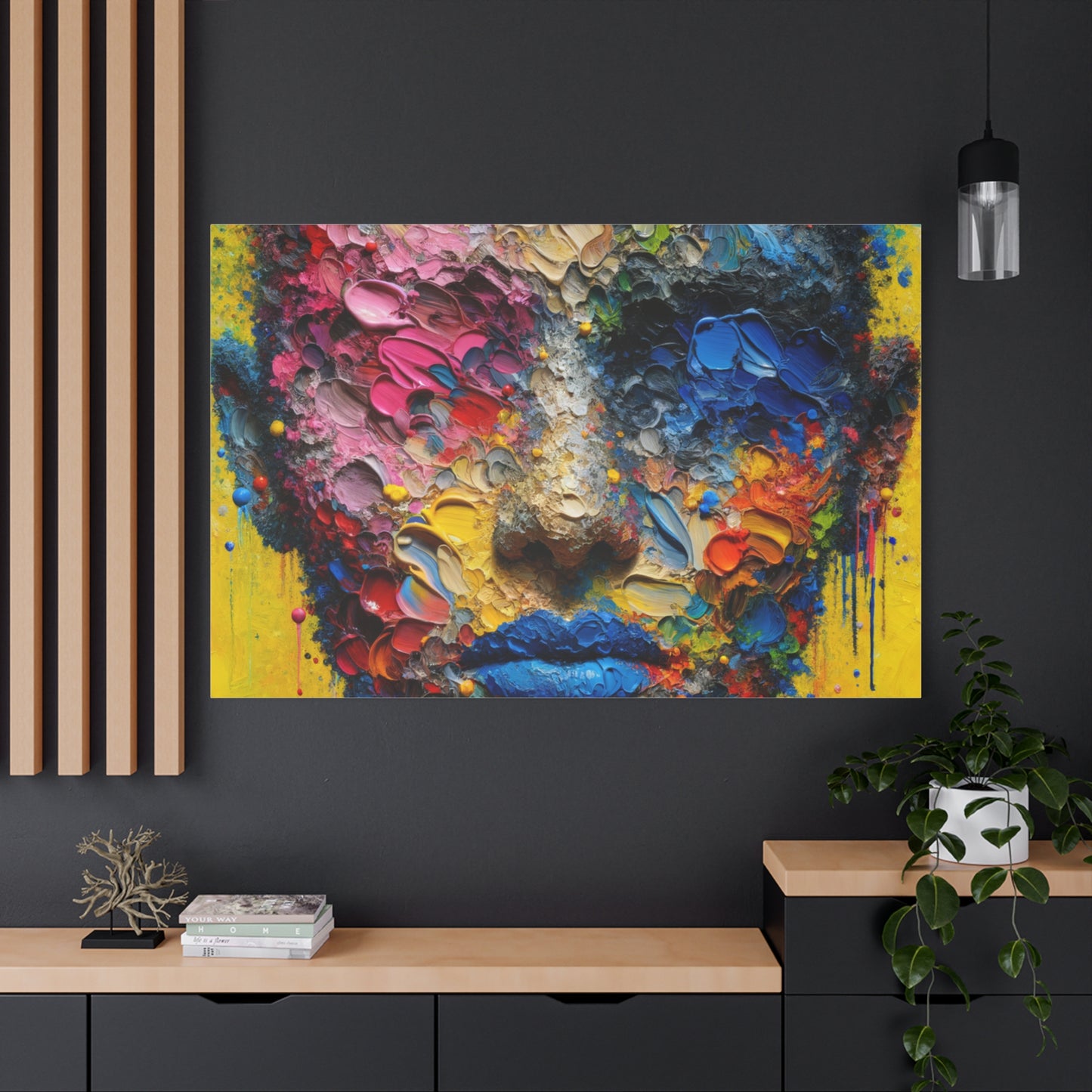 Vibrant Abstract Portrait - Matte Canvas, Stretched, 1.25"