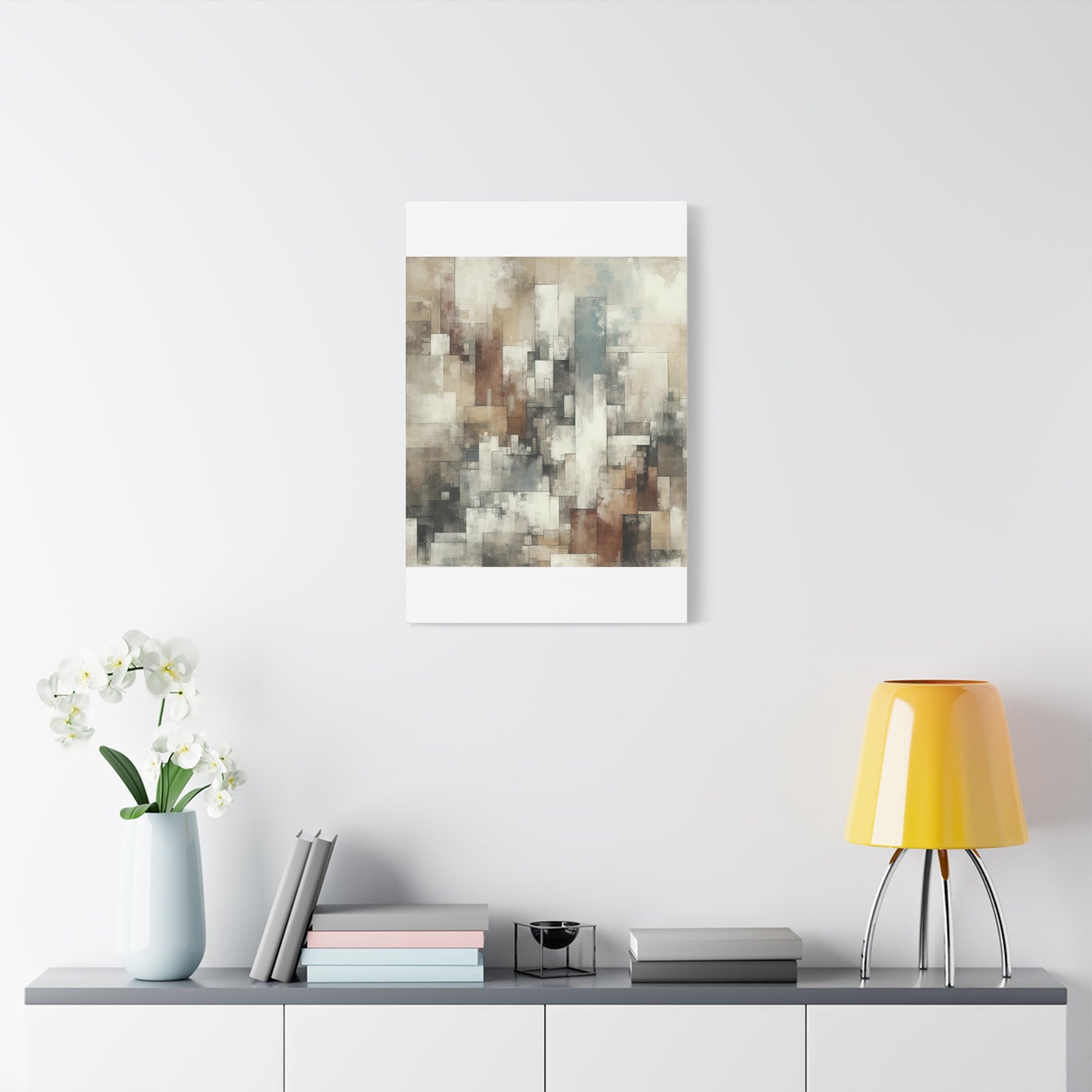 Geometric Abstraction Matte Canvas, Stretched, 1.25"