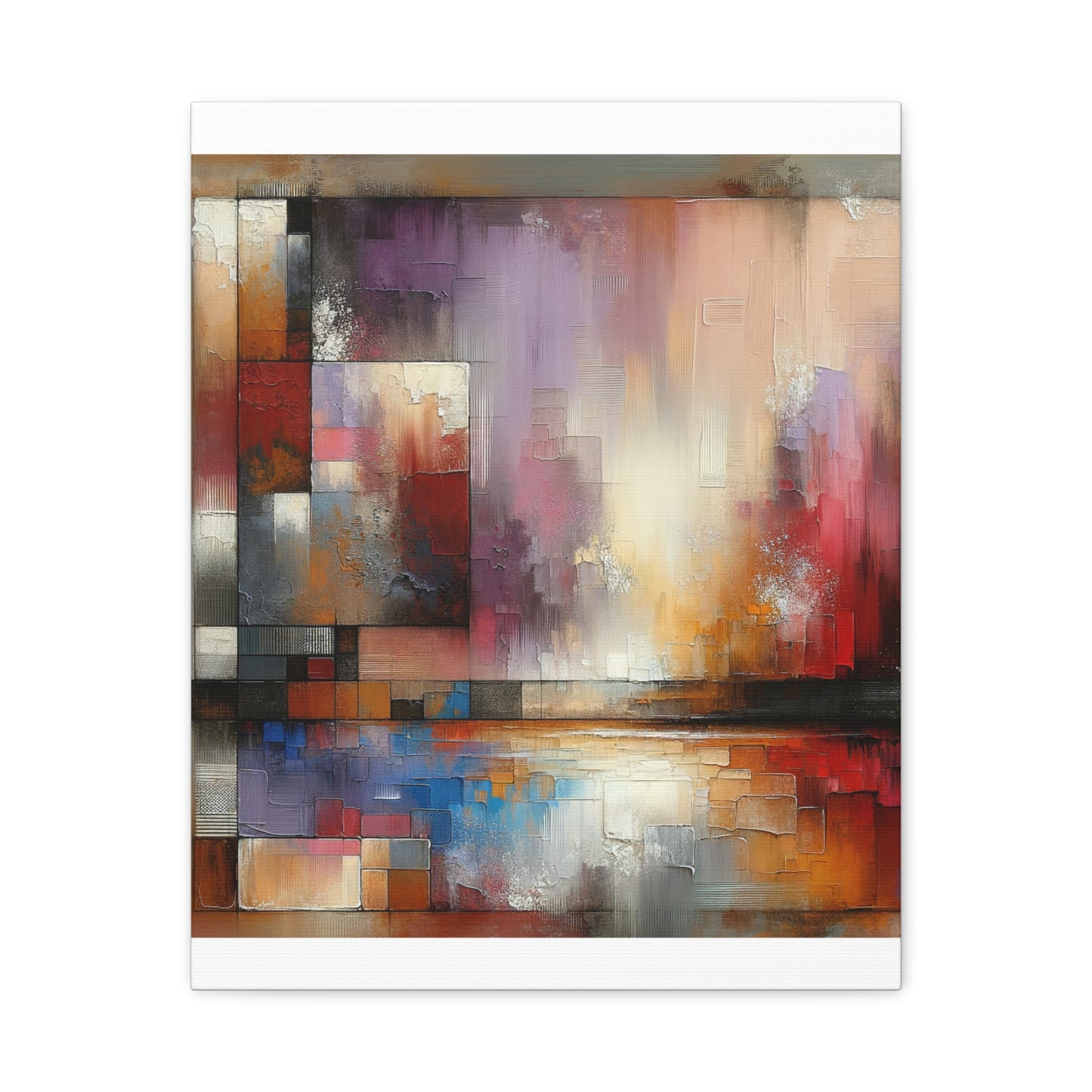 Abstract Colorful Geometric Matte Canvas, Stretched, 1.25"