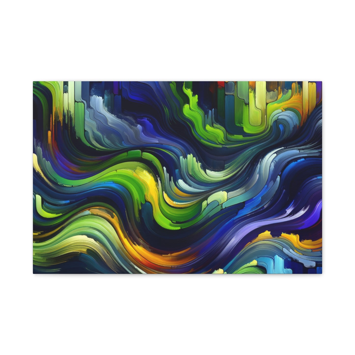 Vibrant Abstract Waves - Matte Canvas, Stretched, 1.25"