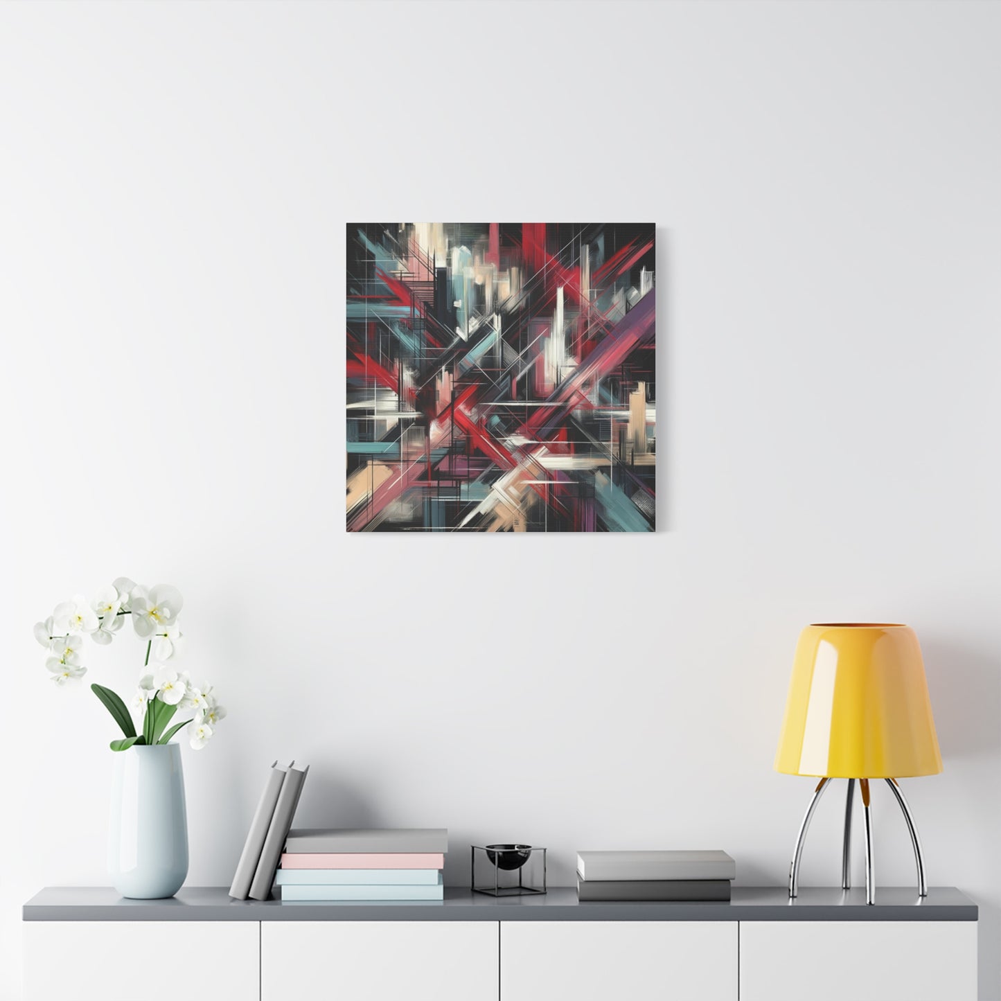 Abstract Geometric Matte Canvas, Stretched, 1.25"