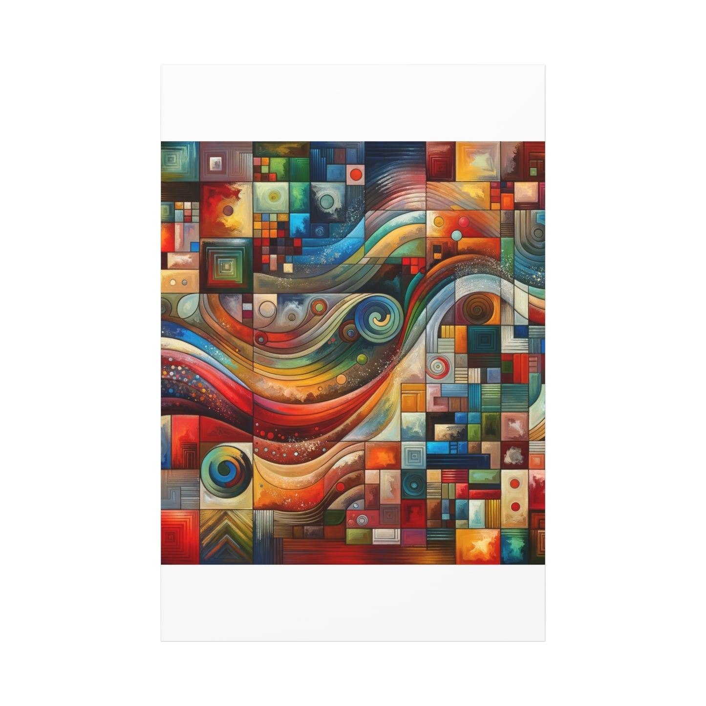 Abstract Geometric Wave - Matte Canvas, Stretched, 1.25"