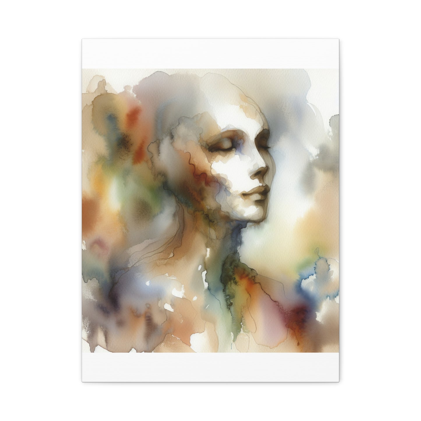 Dreamy Watercolor Portrait - Matte Canvas, Stretched, 1.25"