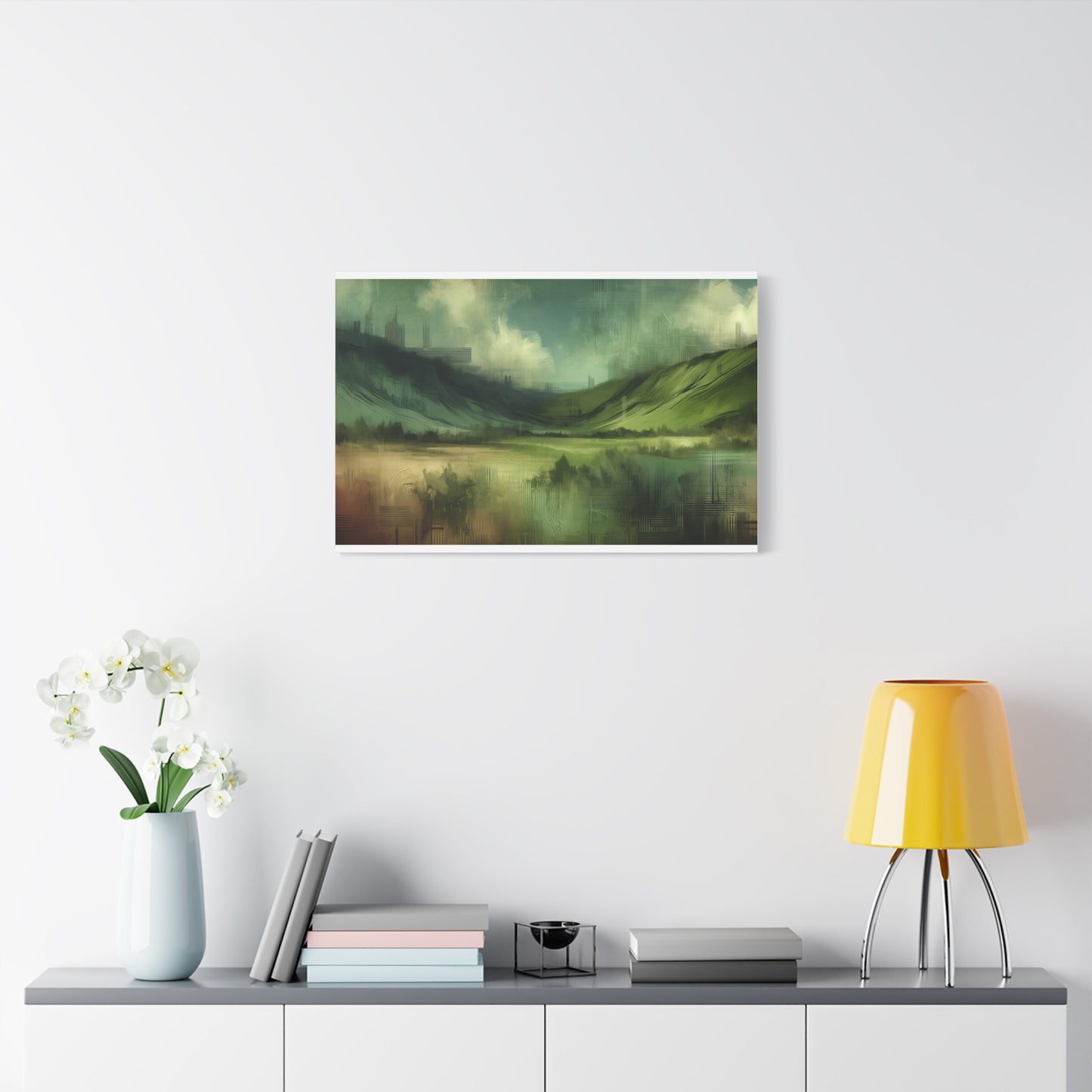 Abstract Green Landscape - Matte Canvas, Stretched, 1.25"