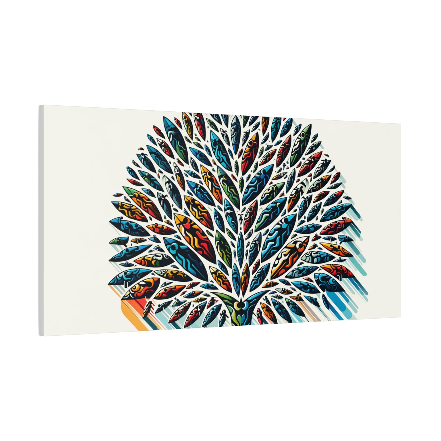 Colorful Leaf Tree - Matte Canvas, Stretched, 1.25"