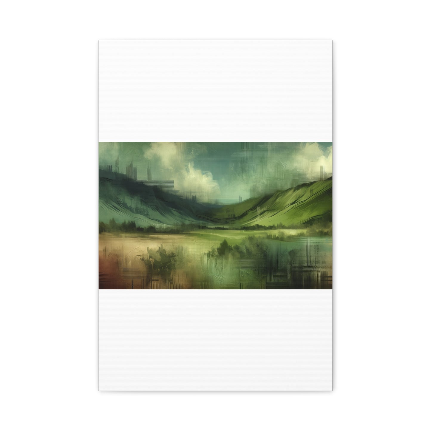 Abstract Green Landscape - Matte Canvas, Stretched, 1.25"