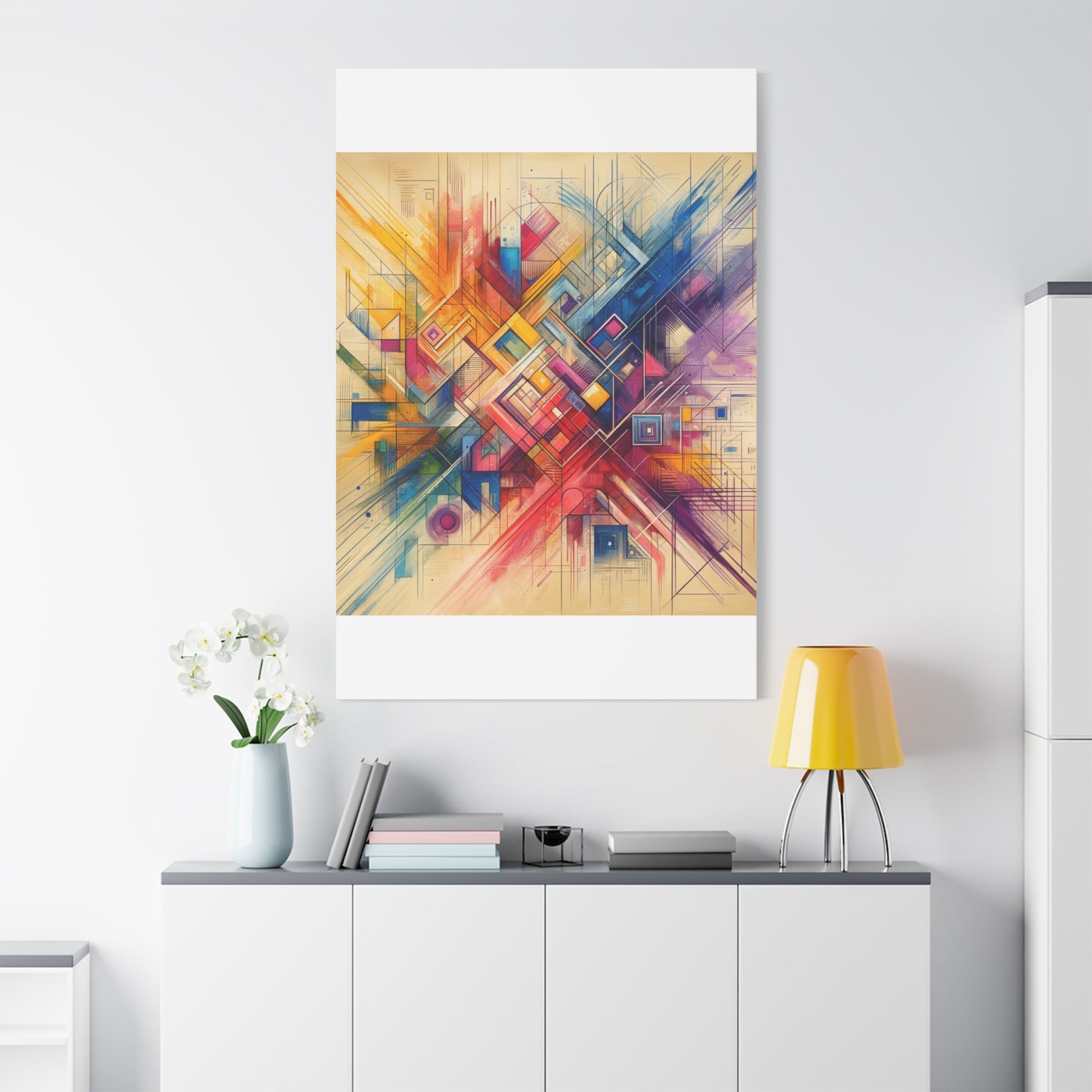 Abstract Geometric Fusion - Matte Canvas, Stretched, 1.25"