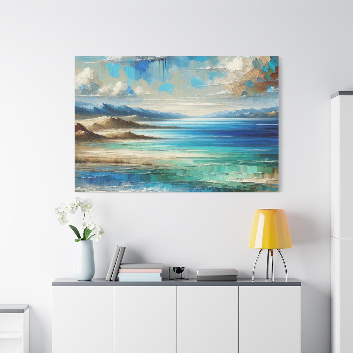 Matte Canvas, Stretched, 1.25" - Abstract Seaside Enchantment