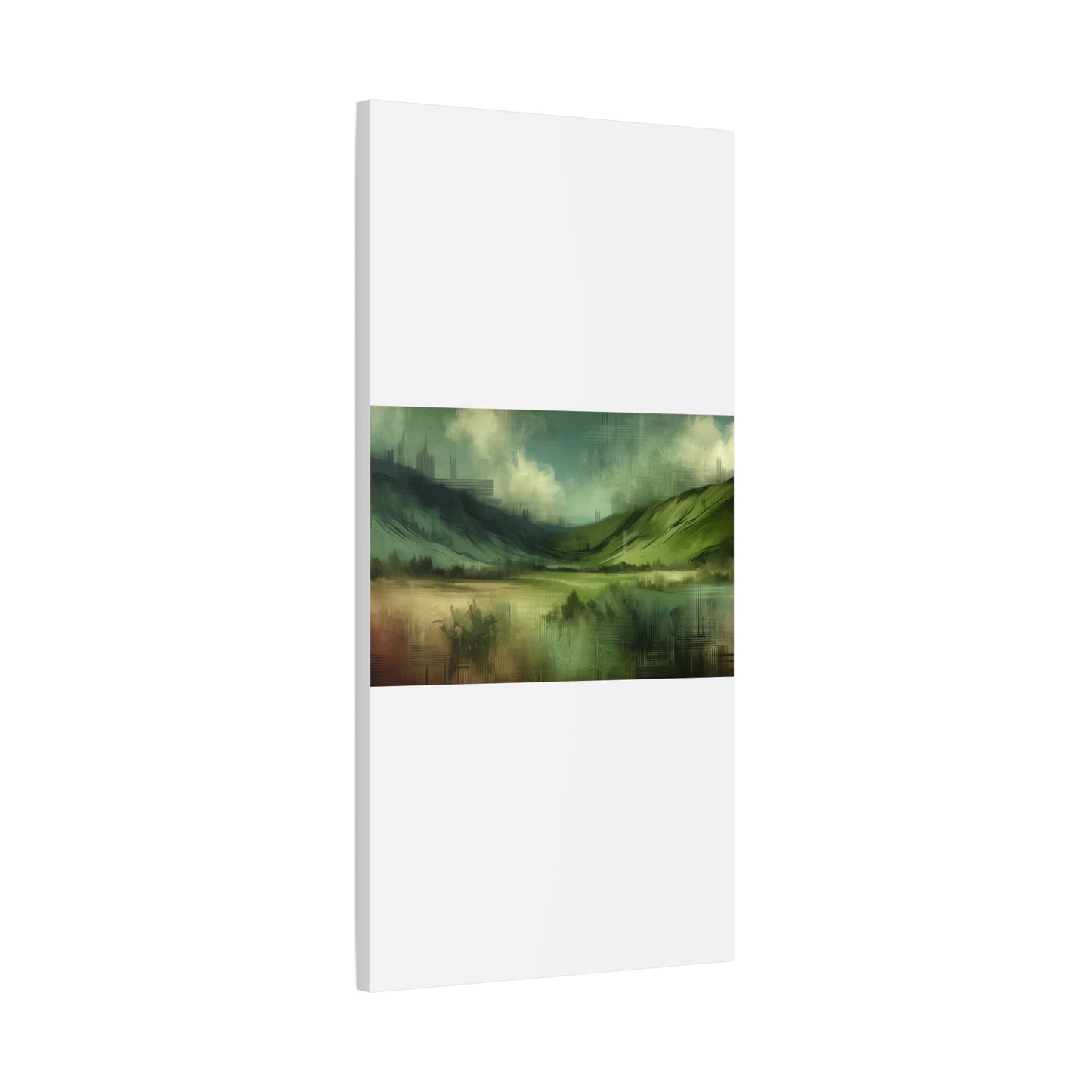 Abstract Green Landscape - Matte Canvas, Stretched, 1.25"