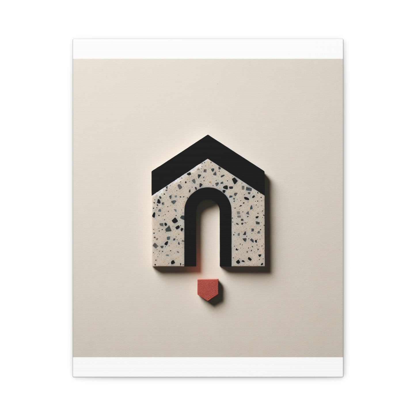 Geometric House Design - Matte Canvas, Stretched, 1.25"