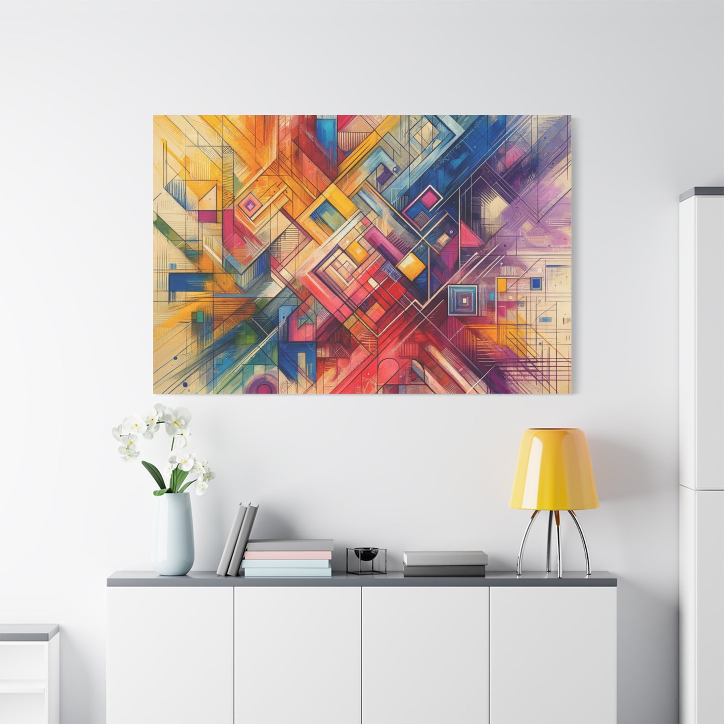 Abstract Geometric Fusion - Matte Canvas, Stretched, 1.25"