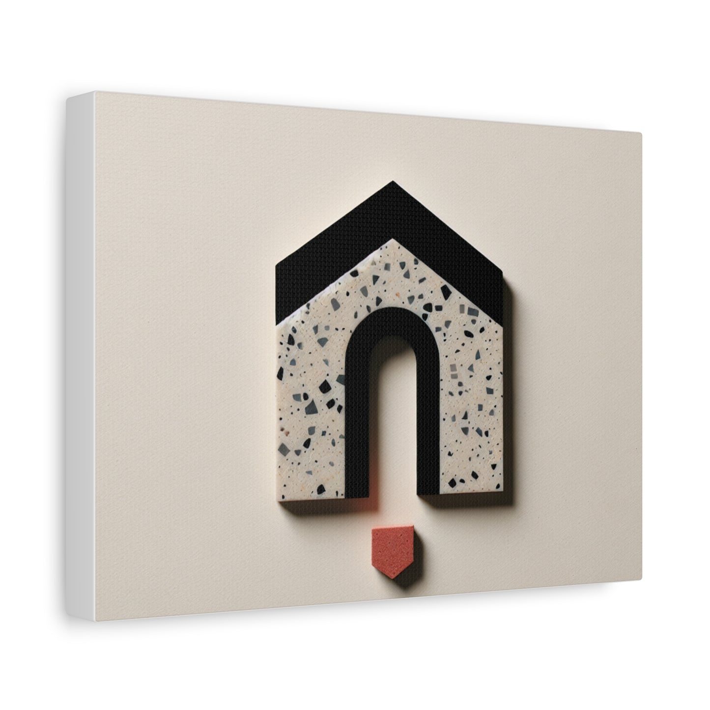 Geometric House Design - Matte Canvas, Stretched, 1.25"