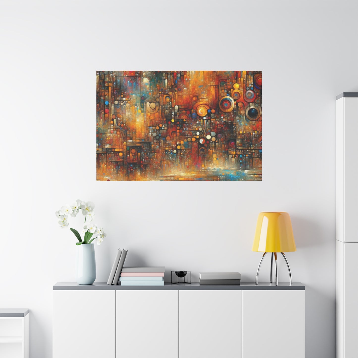 Abstract Geometric Harmony - Matte Canvas, Stretched, 1.25"