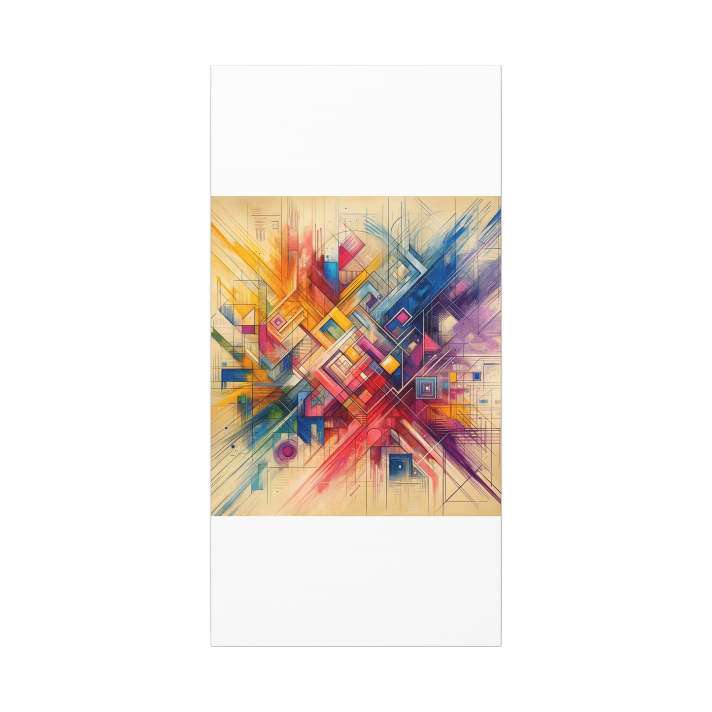 Abstract Geometric Fusion - Matte Canvas, Stretched, 1.25"